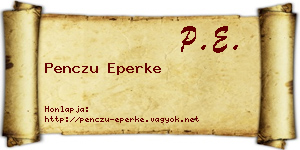 Penczu Eperke névjegykártya